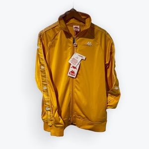 Kappa Track Jacket in size Medium. Color is Yellow Vanille